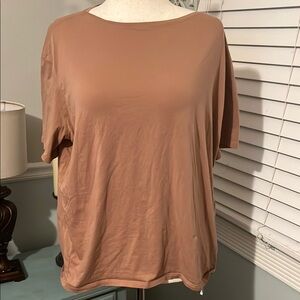 CRZ YOGA Tan Relaxed Boxy T-Shirt Size Large (12) NWOT
